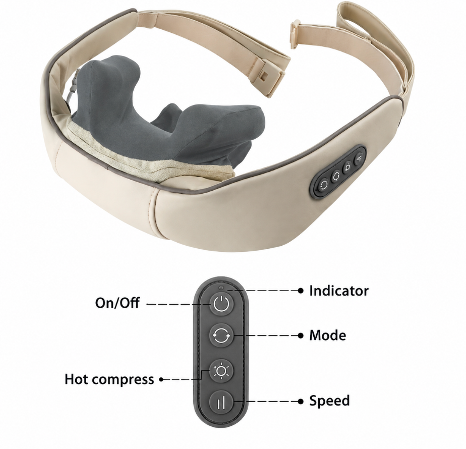 Masajeador de Cuello y Hombros 5D con Calor – Restiq